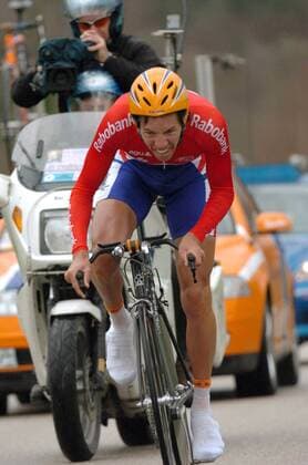 Thomas Dekker (Niederlande Rabobank) -  Radsport Herren Tirreno Adriatico 2006, ProTour, Straßenradsport, Straße, Rad, Zeitfahren, Einzelzeitfahren Einzelbild 5. Etappe: Servigliano - Servigliano Anstrengung, Dynamik,