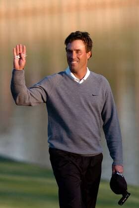 Stephen Ames (Kanada) grüßt seine Anhänger -  (tpc2006032613) Golf Herren The Players Championship 2006, TPC of Sawgrass, PGA Tour, Golfen Einzelbild Ponte Vedra Beach
