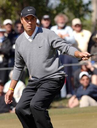 Stephen Ames (Kanada) bangt um seinen Put -  (tpc2006032601) Golf Herren The Players Championship 2006, TPC of Sawgrass, PGA Tour, Golfen Einzelbild Ponte Vedra Beach Spannung,