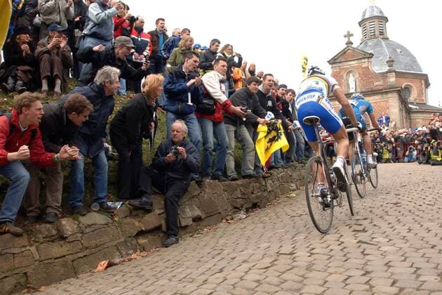 Leif Hoste (Belgien Discovery Channel, re.) vor Tom Boonen (Belgien Quick Step Innergetic) -  Radsport Herren Flandernrundfahrt 2006, Flandern Rundfahrt, ProTour, Straßenradsport, Straße, Rad Totale