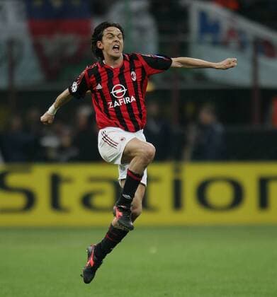 Filippo Inzaghi (Milan) - Torjubel -  Fußball EC 1 Herren UEFA Champions League 2005 2006, AC Mailand, Serie A, 1. Italienische Liga, Einzelbild Mailand Freude, Begeisterung,