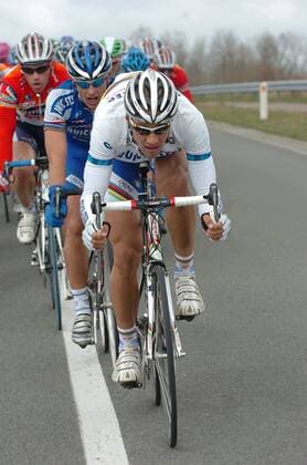 Tom Boonen (Belgien Quick Step Innergetic) führt das Feld an -  Radsport Herren Gent - Wevelgem 2006, ProTour, Straßenradsport, Straße, Rad Einzelbild Gent