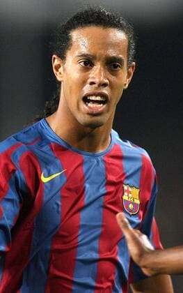 Ronaldinho (Barcelona) unzufrieden -  Fußball EC 1 Herren Champions League 2005 2006, FC Barcelona, Barca Einzelbild Viertelfinale Barcelona