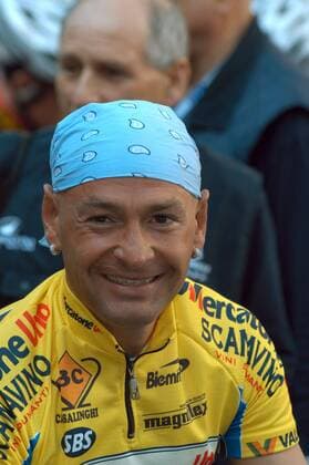 Marco Pantani (Italien Mercatone Uno) gut gelaunt -  Radsport Herren Settimana Ciclistica Internazionale Coppi e Bartali 2003, Straßenradsport, Straße, Rad, Vdig Porträt 1. Etappe: Riccione
