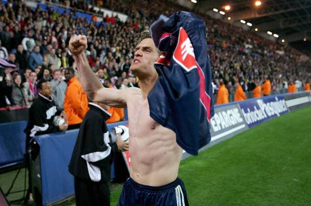 Jerome Rothen (Paris St. Germain) - Schlußjubel -  Fußball Herren Coupe de France 2005 2006, Französischer Pokal, Pokalspiel, Paris Saint Germain, PSG Einzelbild pan13743 Nantes Freude, Begeisterung,  