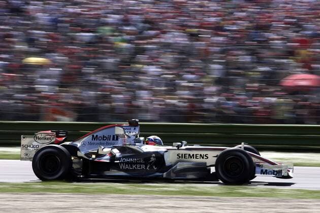Juan Pablo Montoya (Kolumbien McLaren Mercedes) in seinem Boliden Motorsport Grand Prix Herren Großer Preis von San Marino 2006, Formel 1 Weltmeisterschaft, F1, F, GP, WM Einzelbild Imola Dynamik,