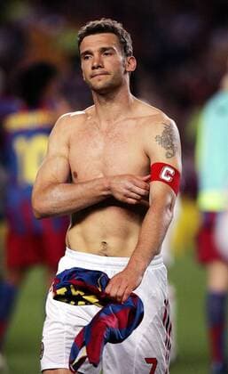 Andriy Shevchenko (Milan) enttäuscht -  Fußball EC 1 Herren Champions League 2005 2006, Halbfinale, FC Barcelona - AC Mailand 0:0, Barca Einzelbild Barcelona Enttäuschung,