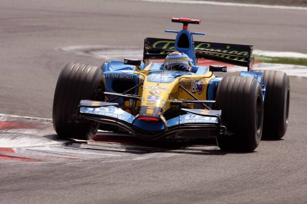 Fernando Alonso (Spanien Renault) in seinem Boliden Motorsport Grand Prix Herren Großer Preis von Europa 2006, Formel 1 Weltmeisterschaft, F1, F, GP, WM, Freies Training Einzelbild Nürburgring Nürburg