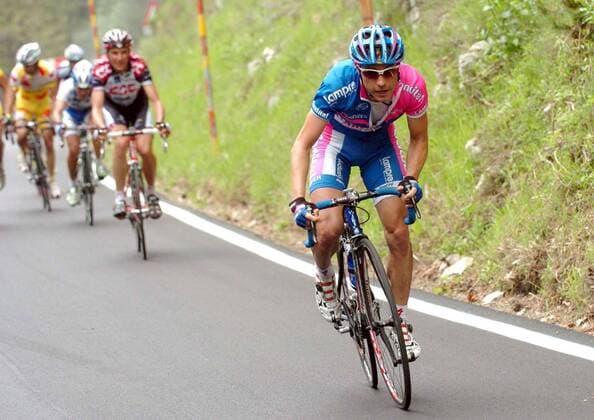 Damiano Cunego (Italien Lampre) greift an -  Radsport Herren 89. Giro dItalia, d Italia, ProTour, Straßenradsport, Straße, Rad Gruppe 2006 8. Etappe: Civitanova Marche - Maielletta Dynamik