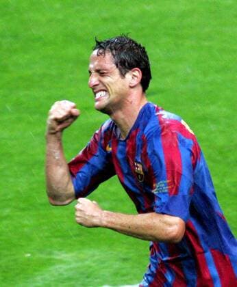 Juliano Belletti (FC Barcelona) jubelt Fußball EC 1 Herren Champions League 2005 2006, FC Barcelona, Barca, Finale, Endspiel Einzelbild Paris, St. Denis, Saint Begeisterung, Freude,