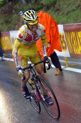 Gilberto Simoni (Italien Saunier Duval Prodir) -  Radsport Herren 89. Giro dItalia, d Italia, ProTour, Straßenradsport, Straße, Rad, Einzelbild 2006 17. Etappe: Termeno - Plan de Corones Anstrengung, Kampf,