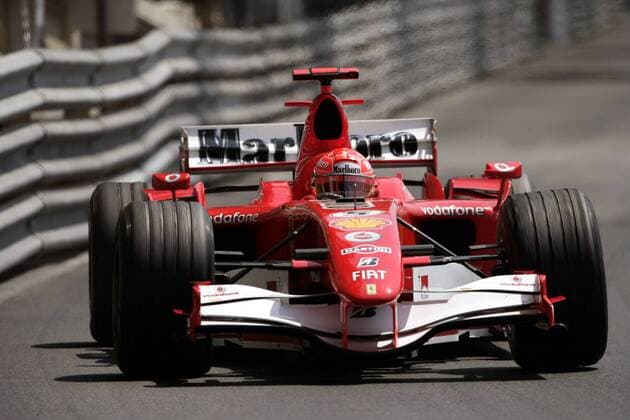 Michael Schumacher (Deutschland Ferrari) in seinem Boliden Motorsport Grand Prix Herren Großer Preis von Monaco 2006, Formel 1 Weltmeisterschaft, F1, F, GP, WM, Qualifying Einzelbild Circuit de Monaco Monte Carlo