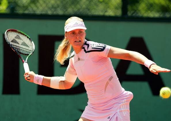 Anna Lena Groenefeld (Deutschland) - Vorhand Tennis Damen French Open 2006, Grand Slam, WTA Tour, Einzelbild Roland Garros Paris