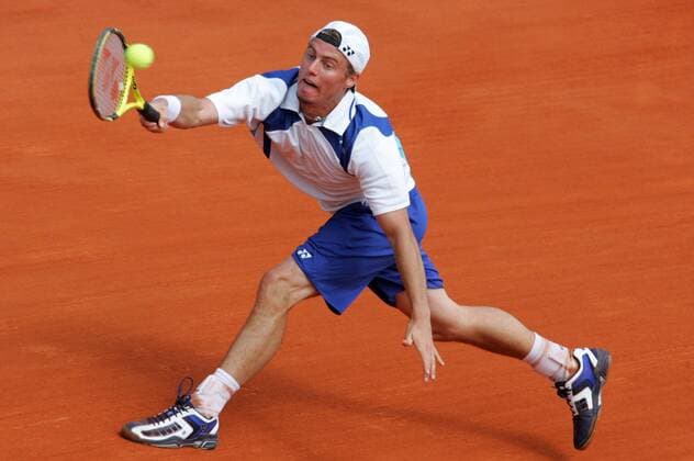 Lleyton Hewitt (Australien) - Vorhand -  (pan14433) Tennis Herren French Open 2006, Grand Slam, ATP Tour, Einzelbild Paris Roland Garros Dynamik,  