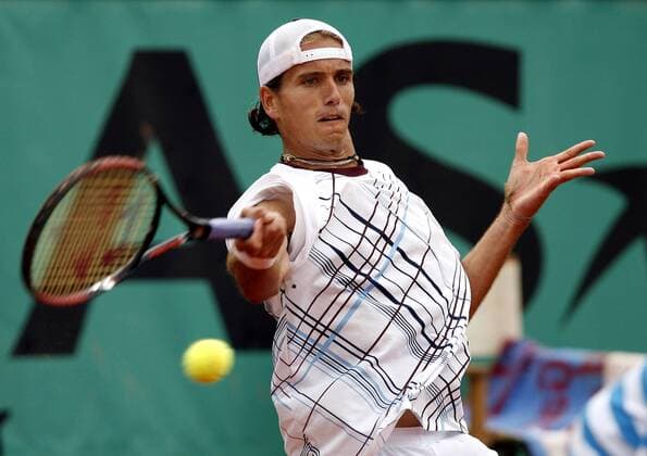 Ruben Ramirez Hidalgo (Spanien) - Vorhand Tennis Herren French Open 2006, ATP Tour, Grand Slam Einzelbild Roland Garros Paris Dynamik,