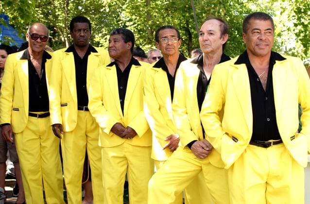 Legendarios do Brasil v.li.: Brito, Marco Antonio, Jair Marinho, Altair, Roberto Miranda und Jairzinho (alle Brasilien) Fußball Herren ZDF Fernsehgarten 2006, Sendung, Fernsehsendung, Vdig Gruppe Mainz