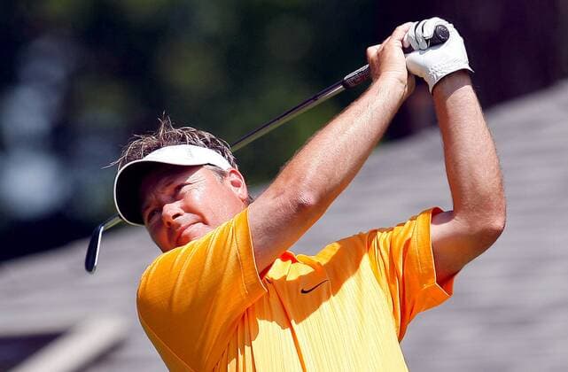 John Cook (USA) schaut seinem Schlag hinterher -  (NYP20060615106) Golf Herren US Open Championship 2006, PGA Tour Einzelbild Mamaroneck, New York, NY, N Y Golf Herren US Open Championship 2006, PGA Tour Einzelbild Mamaroneck, New York, NY, N Y