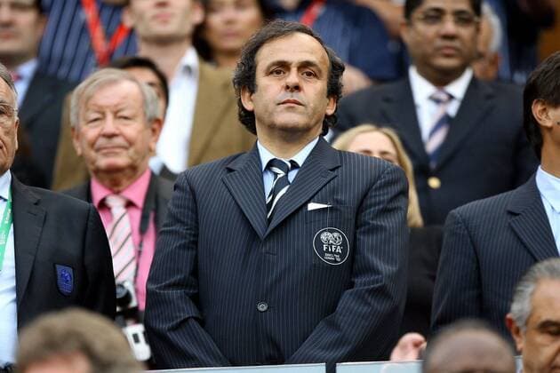 Michel Platini (Frankreich), Mitglied im FIFA Exekutivkomitee, begutachtet seine Nachfolger -  (pan14882) Fußball WM Herren WM 2006, Länderspiel, Nationalteam, Gruppe G Einzelbild Köln Fußball WM Herren WM 2006, Länderspiel, Nationalteam, Gruppe G Einzelbild Köln  