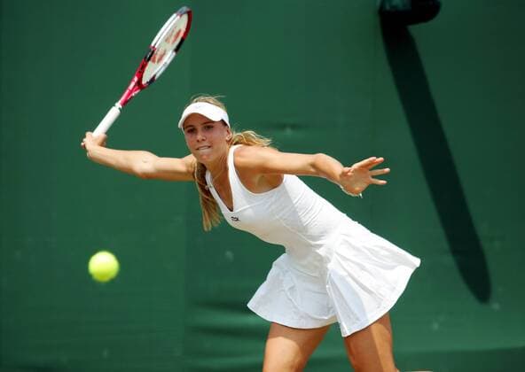 Nicole Vaidisova (Tschechien) - Vorhand Tennis Damen All England Championships 2006, Grand Slam, WTA Tour Einzelbild Wimbledon London Tennis Damen All England Championships 2006, Grand Slam, WTA Tour Einzelbild Wimbledon London