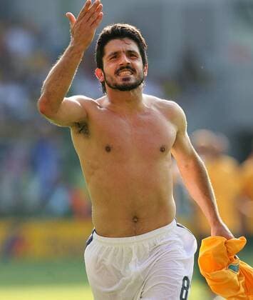 Gennaro Gattuso (Italien) - Schlussjubel Fußball WM Herren WM 2006, Länderspiel, Nationalteam, Achtelfinale Einzelbild Kaiserslautern Freude, Fußball WM Herren WM 2006, Länderspiel, Nationalteam, Achtelfinale Einzelbild Kaiserslautern Freude,