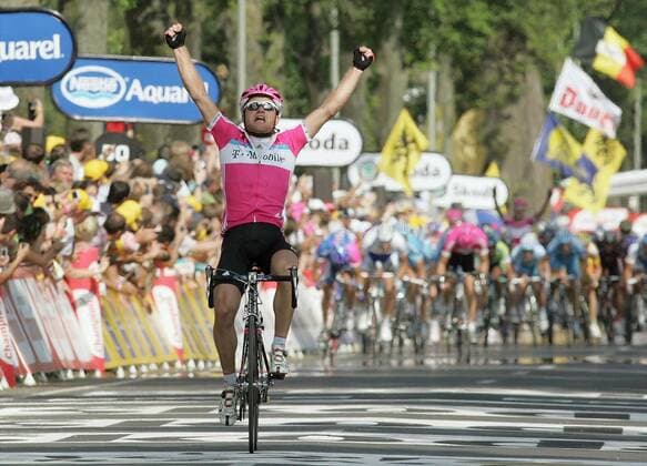 Matthias Kessler (Deutschland T Mobile) gewinnt die 3. Etappe der Tour de France 2006 Radsport Herren 93. Tour de France 2006, ProTour, Straßenradsport, Straße, Rad, Einzelbild 3.Etappe: Esch sur Alzette - Valkenburg Glück, Freude, Begeisterung, Radsport Herren 93. Tour de France 2006, ProTour, Straßenradsport, Straße, Rad, Einzelbild 3.Etappe: Esch sur Alzette - Valkenburg Glück, Freude, Begeisterung,