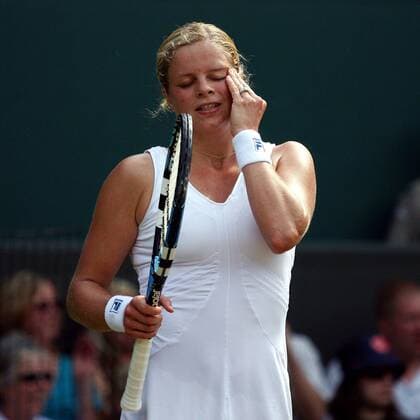 Kim Clijsters (Belgien) erschöpft Tennis Damen All England Championships 2006, Grand Slam, WTA Tour Einzelbild Wimbledon London Enttäuschung Tennis Damen All England Championships 2006, Grand Slam, WTA Tour Einzelbild Wimbledon London Enttäuschung