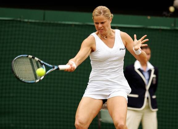 Kim Clijsters (Belgien) - Vorhand Tennis Damen All England Championships 2006, Grand Slam, WTA Tour Einzelbild Wimbledon London Dynamik, Tennis Damen All England Championships 2006, Grand Slam, WTA Tour Einzelbild Wimbledon London Dynamik,