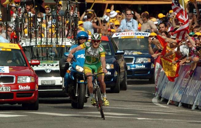 Floyd Landis (USA Phonak) gewinnt die 17. Etappe der Tour de France 2006 -  Radsport Herren 93. Tour de France 2006, ProTour, Straßenradsport, Straße, Rad Totale 17. Etappe: Saint Jean de Maurienne - Morzine Radsport Herren 93. Tour de France 2006, ProTour, Straßenradsport, Straße, Rad Totale 17. Etappe: Saint Jean de Maurienne - Morzine