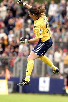 Torfrau Nadine Angerer (Potsdam) jubelt begeistert Fußball EC 3 Damen UEFA Women s Cup, Pokal, Womens, Frauen, Frauenfußball, Europacup, Europapokal, Finale 2005 2006 Einzelbild Endspiel Frankfurt M. Höhe Freude, Begeisterung, Fußball EC 3 Damen UEFA Women s Cup, Pokal, Womens, Frauen, Frauenfußball, Europacup, Europapokal, Finale 2005 2006 Einzelbild Endspiel Frankfurt M. Höhe Freude, Begeisterung,
