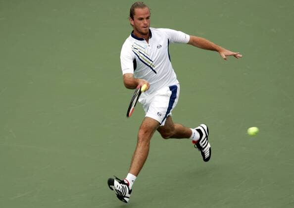 Xavier Malisse (Belgien) - Vorhand -  (IND2006072207) Tennis Herren RCA Championships 2006, ATP Tour Einzelbild Indianapolis Dynamik, Tennis Herren RCA Championships 2006, ATP Tour Einzelbild Indianapolis Dynamik,