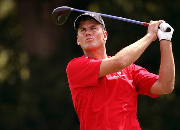 Robert Karlsson (Schweden) schaut seinem Abschlag hinterher Golf Herren Deutsche Bank Players Championship of Europe, Player s, PGA European Tour Einzelbild Gut Kaden 2006 Hamburg Alveslohe Golf Herren Deutsche Bank Players Championship of Europe, Player s, PGA European Tour Einzelbild Gut Kaden 2006 Hamburg Alveslohe