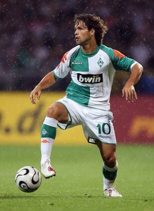 Diego (Bremen) am Ball Fußball 1. BL Herren Ligapokal 2006 2007, Liga Pokal, Ligacup, Cup, SV Werder Bremen Einzelbild Bremen Dynamik, Fußball 1. BL Herren Ligapokal 2006 2007, Liga Pokal, Ligacup, Cup, SV Werder Bremen Einzelbild Bremen Dynamik,