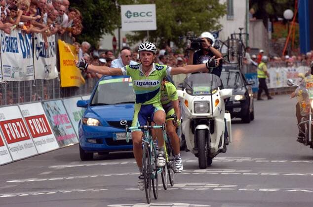 Luca Paolini (Italien Liquigas, vorn) gewinnt den GP Citta di Camaiore 2006 vor Pidgornyy (Ukraine Tenax) - Radsport Grand Prix Herren GP Citta di Camaiore 2006, ProTour, Straßenradsport, Straße, Rad, Gruppe Freude, Radsport Grand Prix Herren GP Citta di Camaiore 2006, ProTour, Straßenradsport, Straße, Rad, Gruppe Freude,