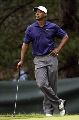 Eldrick Tiger Woods (USA) wartet -  (DEP2006080305) Golf Herren Buick Open 2006, PGA Tour Einzelbild Grand Blanc Golf Herren Buick Open 2006, PGA Tour Einzelbild Grand Blanc