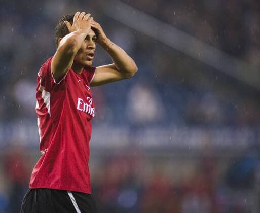 Jose Paolo Guerrero (HSV) enttäuscht Fußball EC 1 Herren Champions League Qualifikation 2006 2007, Hamburger SV Einzelbild Hamburg Enttäuschung, Fußball EC 1 Herren Champions League Qualifikation 2006 2007, Hamburger SV Einzelbild Hamburg Enttäuschung,