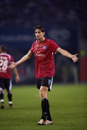 Bastian Reinhardt (HSV) wirkt ratlos Fußball EC 1 Herren Champions League Qualifikation 2006 2007, Hamburger SV Einzelbild Hamburg Enttäuschung, Fußball EC 1 Herren Champions League Qualifikation 2006 2007, Hamburger SV Einzelbild Hamburg Enttäuschung,