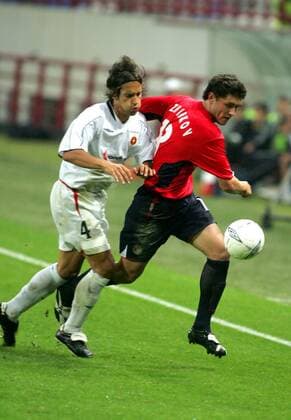 Yuri Zhirkov (re., ZSKA Moskau) gegen Tomas Sedlak (Ruzomberok) -  Fußball EC 1 Herren Champions League Qualifikation 2006 2007, CSKA Moskau - MFK Ruzomberok 3:0, Vdig Gruppe Moskau Dynamik, Fußball EC 1 Herren Champions League Qualifikation 2006 2007, CSKA Moskau - MFK Ruzomberok 3:0, Vdig Gruppe Moskau Dynamik,