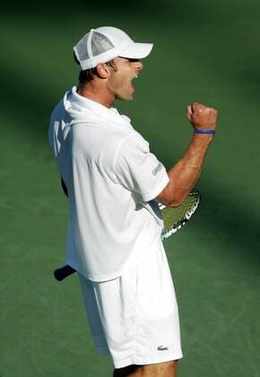 Andy Roddick (USA) jubelt Tennis Herren Western and Southern Financial Group Masters 2006, ATP Tour, Series Einzelbild Cincinnati Freude, Tennis Herren Western and Southern Financial Group Masters 2006, ATP Tour, Series Einzelbild Cincinnati Freude,