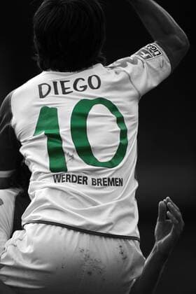 Spielmacher Diego (Bremen) - Torjubel Fußball 1. BL Herren Saison 2006 2007, SV Werder Bremen Einzelbild Bremen Fußball 1. BL Herren Saison 2006 2007, SV Werder Bremen Einzelbild Bremen