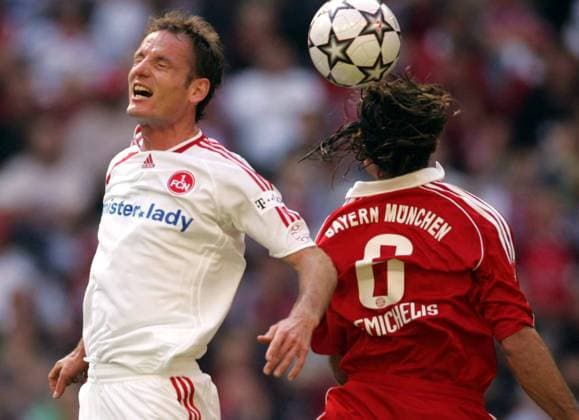Markus Schroth (Nürnberg, li.) gegen Martin Demichelis (Bayern) Fußball 1. BL Herren Saison 2006 2007, FC Bayern München - 1. FC Nürnberg 0:0 Gruppe München Dynamik, Fußball 1. BL Herren Saison 2006 2007, FC Bayern München - 1. FC Nürnberg 0:0 Gruppe München Dynamik,