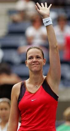 Lindsay Davenport (USA) jubelt -  (nyp2006082853) Tennis Damen US Open 2006, WTA Tour, Grand Slam Einzelbild New York Tennis Damen US Open 2006, WTA Tour, Grand Slam Einzelbild New York
