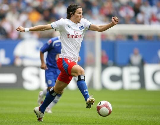 Benjamin Lauth (HSV) am Ball Fußball 1. BL Herren Saison 2006 2007, Hamburger SV, Hamburg Einzelbild Hamburg Dynamik, Fußball 1. BL Herren Saison 2006 2007, Hamburger SV, Hamburg Einzelbild Hamburg Dynamik,