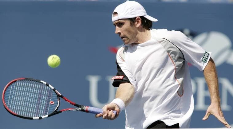 Benjamin Becker (Deutschland) - Vorhand Tennis Herren US Open 2006, Grand Slam, ATP Tour Einzelbild Flushing Meadow, Meadows New York, NY, N Y Tennis Herren US Open 2006, Grand Slam, ATP Tour Einzelbild Flushing Meadow, Meadows New York, NY, N Y