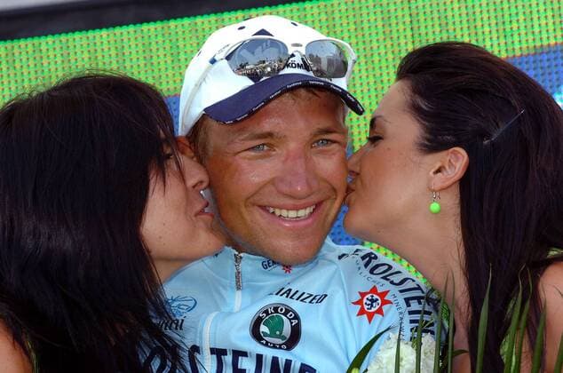Robert Förster (Deutschland Gerolsteiner) - Sieger der 15. Etappe der Vuelta a Espana 2006 -  Radsport Herren Vuelta a Espana 2006, Spanienrundfahrt, ProTour, Straßenradsport, Straße, Rad Gruppe 15. Etappe, Motilla del Palancar - Factoria Ford Radsport Herren Vuelta a Espana 2006, Spanienrundfahrt, ProTour, Straßenradsport, Straße, Rad Gruppe 15. Etappe, Motilla del Palancar - Factoria Ford
