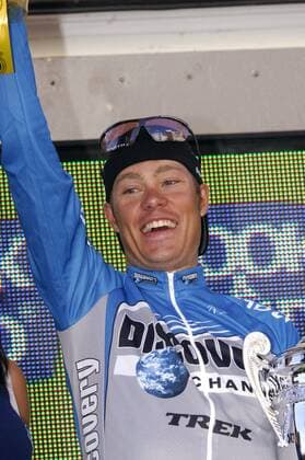 Tom Danielson (USA Discovery Channel) gewinnt die 17. Etappe der Vuelta a Espana 2006 von Adra nach Granada -  Radsport Herren Vuelta a Espana 2006, Spanienrundfahrt, ProTour, Straßenradsport, Straße, Rad Einzelbild 17. Etappe: Adra - Granada Freude, Radsport Herren Vuelta a Espana 2006, Spanienrundfahrt, ProTour, Straßenradsport, Straße, Rad Einzelbild 17. Etappe: Adra - Granada Freude,