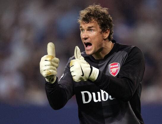 Torwart Jens Lehmann (Arsenal) gibt lautstark Anweisungen Fußball EC 1 Herren Champions League 2006 2007, Arsenal FC London Einzelbild Hamburg Fußball EC 1 Herren Champions League 2006 2007, Arsenal FC London Einzelbild Hamburg