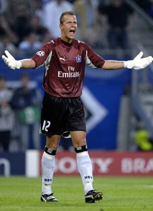Torwart Sascha Kirschstein (HSV) beschwert sich lautstark Fußball EC 1 Herren Champions League 2006 2007, Hamburger SV Einzelbild Hamburg Wut, Enttäuschung, Fußball EC 1 Herren Champions League 2006 2007, Hamburger SV Einzelbild Hamburg Wut, Enttäuschung,