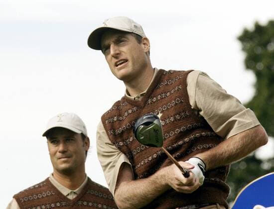 Jim Furyk (re.) und Chris DiMarco (beide Team USA) -  (STR2006092105) Golf Herren Ryder Cup 2006, Rydercup, PGA Tour, Training Gruppe Straffan Golf Herren Ryder Cup 2006, Rydercup, PGA Tour, Training Gruppe Straffan