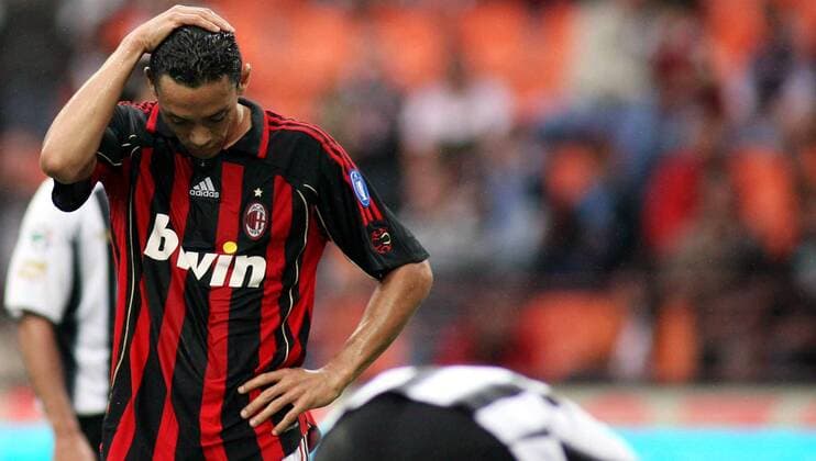 Ricardo Oliveira (Milan) enttäuscht -  Fußball Herren Serie A 2006 2007, 1. Italienische Liga, AC Mailand Einzelbild Mailand Enttäuschung, Fußball Herren Serie A 2006 2007, 1. Italienische Liga, AC Mailand Einzelbild Mailand Enttäuschung,