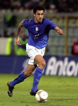 Raffaele Palladino (Italien U21) am Ball - Fußball Länderspiel Herren U 21 EM Qualifikation 2006, Nationalteam, Nationaltrikot Einzelbild Modena Dynamik, Fußball Länderspiel Herren U 21 EM Qualifikation 2006, Nationalteam, Nationaltrikot Einzelbild Modena Dynamik,